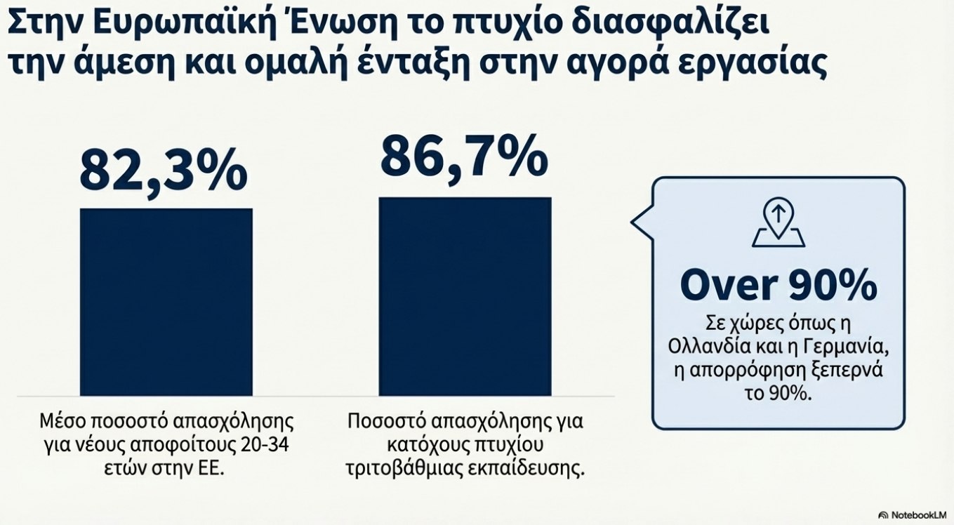 Τι αντίκρισμα έχουν τα πτυχία ΑΕΙ στην ελληνική και ευρωπαϊκή πραγματικότητα; 2 Τι αντίκρισμα έχουν τα πτυχία ΑΕΙ στην ελληνική και ευρωπαϊκή πραγματικότητα;