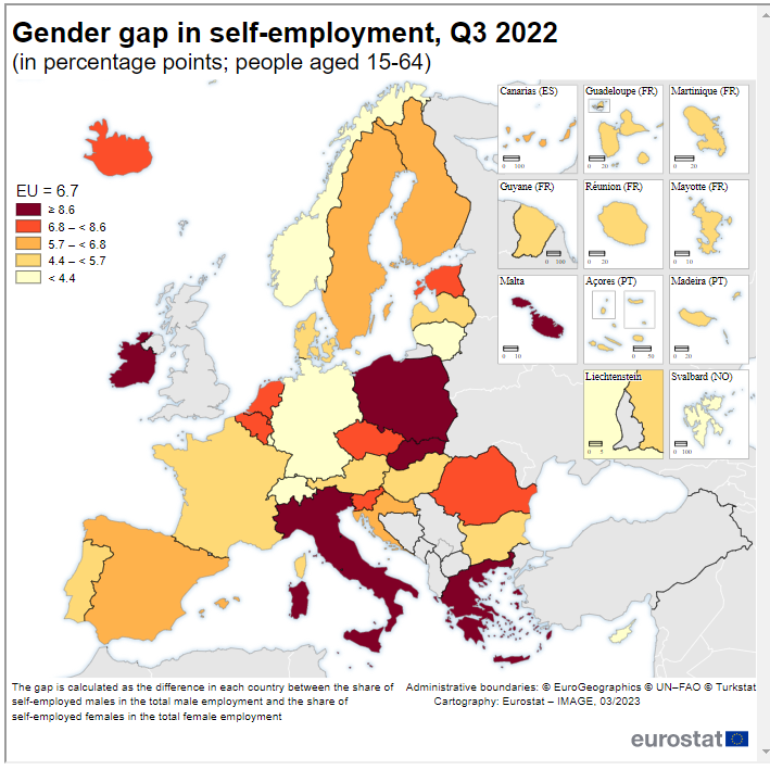 Eurostat: Περισσότεροι οι άνδρες αυτοαπασχολούμενοι στην ΕΕ – Τι συμβαίνει στην Ελλάδα