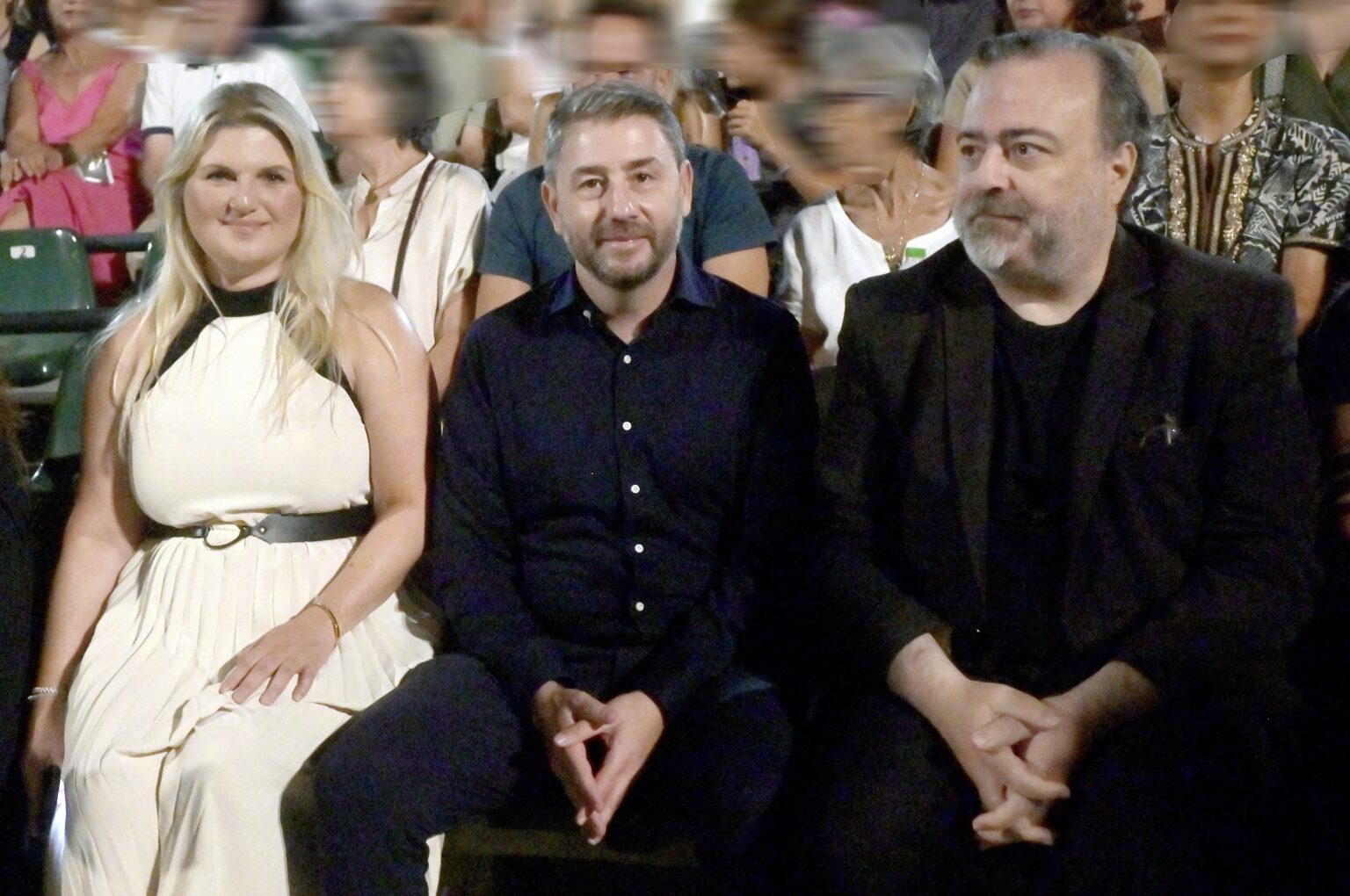 Στιγμιότυπο από την παρουσία του Νίκου Ανδρουλάκη στο Φεστιβάλ Παπάγου