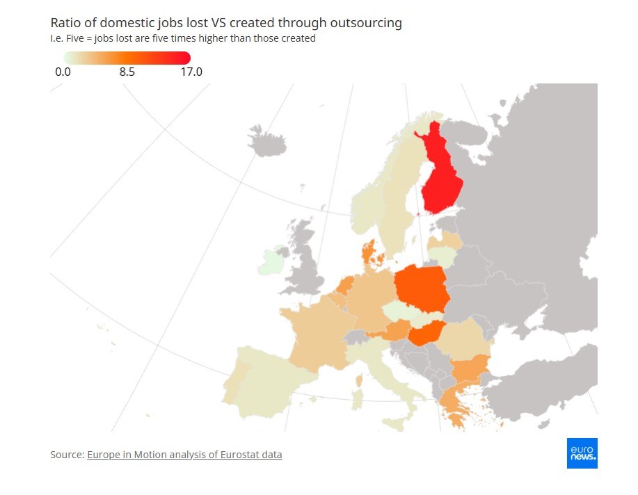Outsourcing: Απώλεια 150.000 θέσεων εργασίας σε μία διετία στην ΕΕ - Κερδισμένοι και χαμένοι 1 Outsourcing: Απώλεια 150.000 θέσεων εργασίας σε μία διετία στην ΕΕ - Κερδισμένοι και χαμένοι