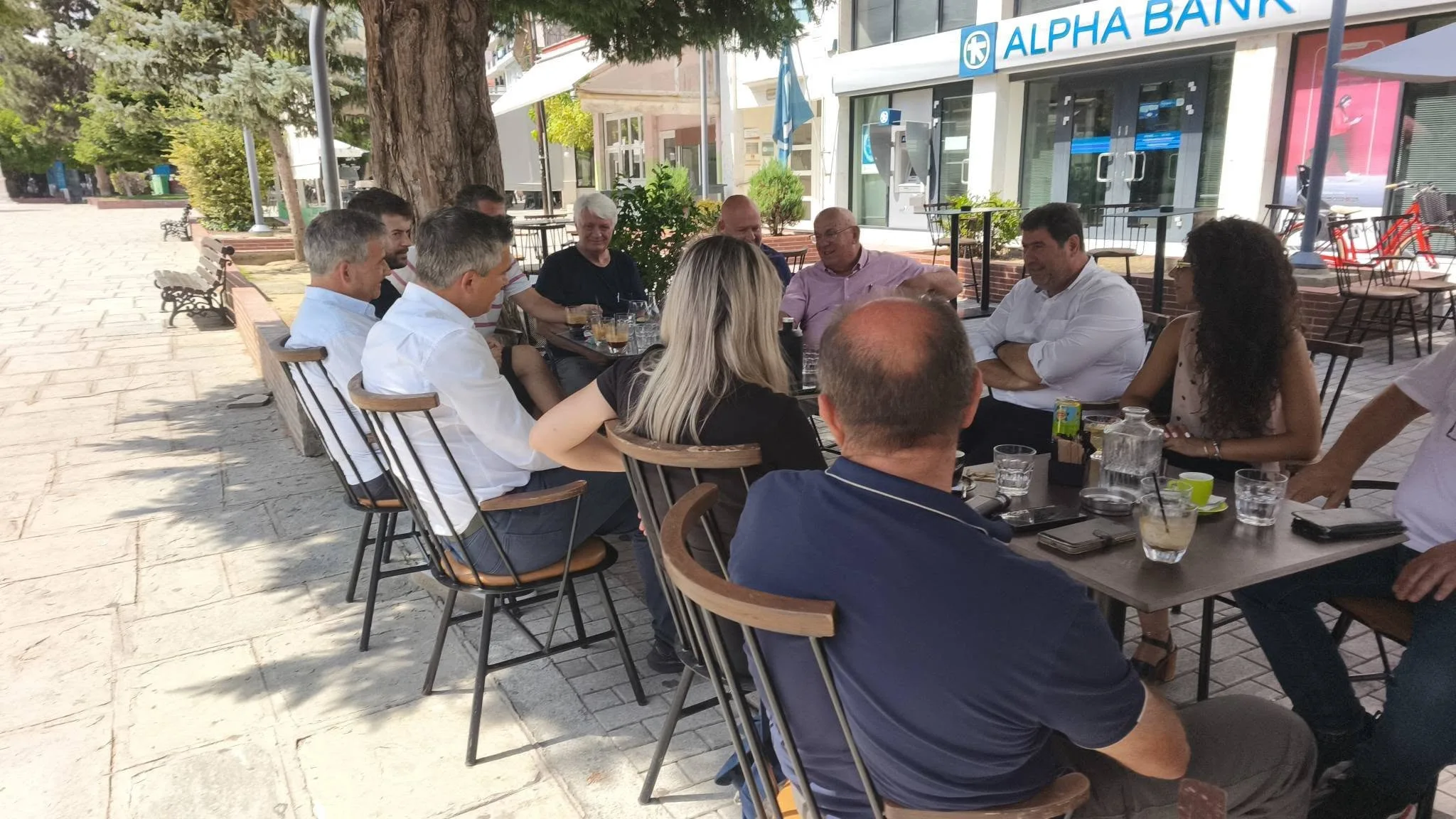 Ο Χρίστος Δήμας σε现场 από την επίσκεψη στα Γρεβενά