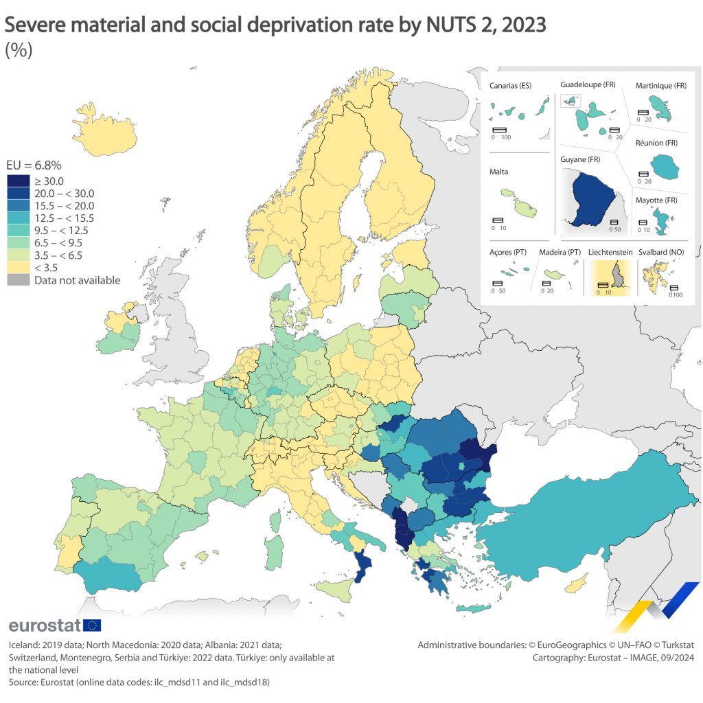 Δείκτης – φωτιά της Eurostat: Τρίτη χειρότερη σε σοβαρή υλική και κοινωνική στέρηση η Ελλάδα