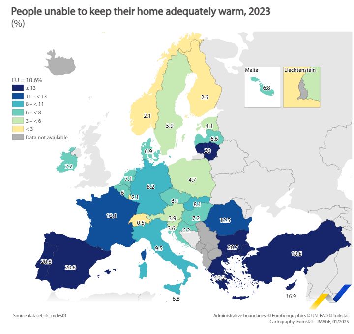 Σε σπίτια ψυγείο το χειμώνα και καμίνι το καλοκαίρι ζει 1 στα 5 νοικοκυριά στην Ελλάδα