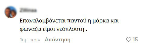 Αντίδραση χρήστη στην ανάρτηση της Ιωάννας Τούνη